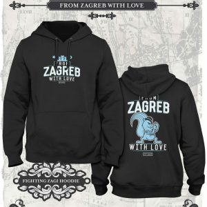 FROM ZAGREB WITH LOVE Fighting Zagi (crna) HOODIE