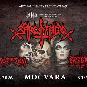 SARCOFAGO, BUZZSAW, BEZDAN, 16.6.2026. MOČVARA