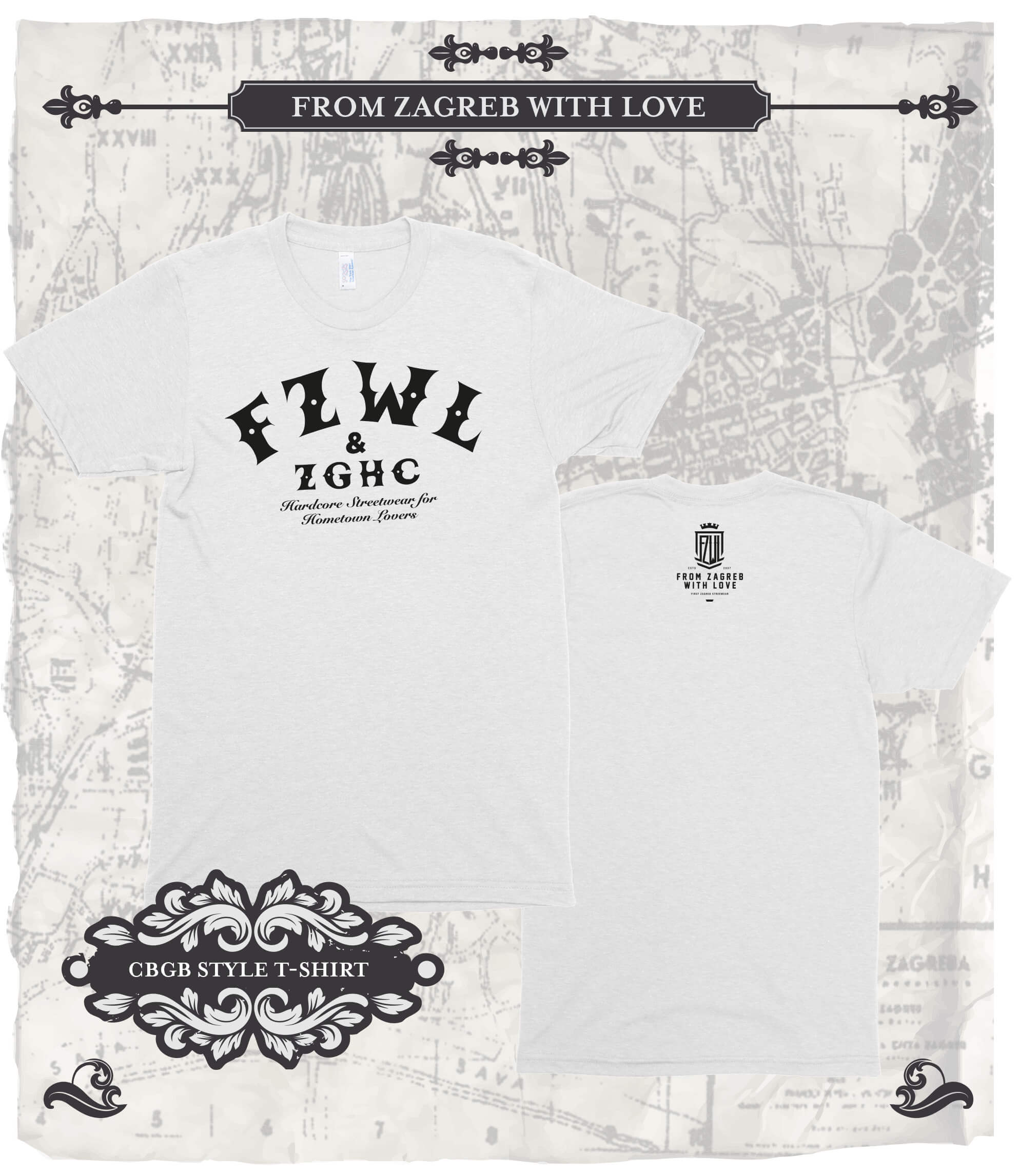 FROM ZAGREB WITH LOVE CBGB (bijela) TS