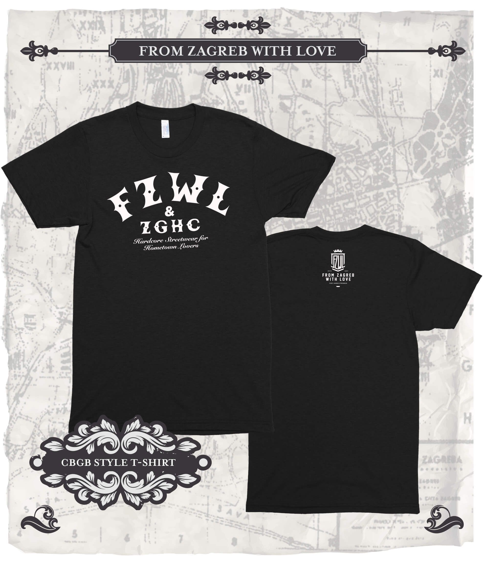 FROM ZAGREB WITH LOVE CBGB (crna) TS