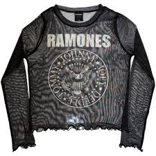 RAMONES - Presidential Seal Lady Mesh Crop